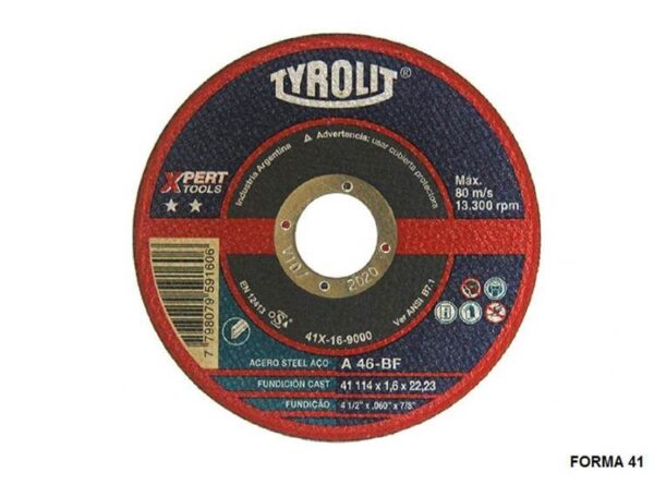 Tyrolit Xpert tools disco 178 x 1,6 x 22,2     41X-19-9000