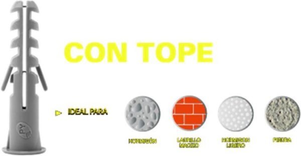 PY Taco nylon c/tope S   6 c/u