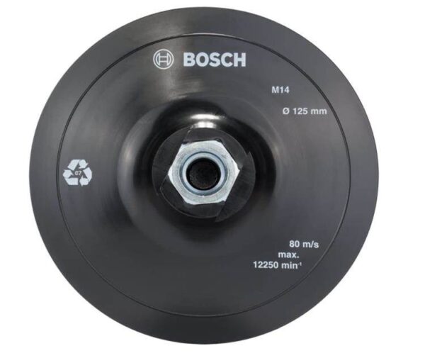 Bosch Acc. Plato Goma c/Velcro – 125mm – M14