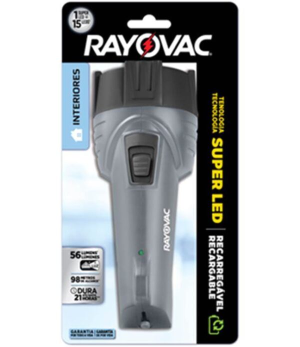 RAYOVAC linterna recargable SUPERLED-ARG 1W 98mts