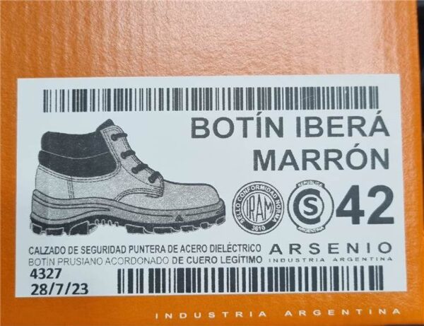 Botin IBERA ARSENIO c/puntera – dielec. iram3610 T 40 Marron