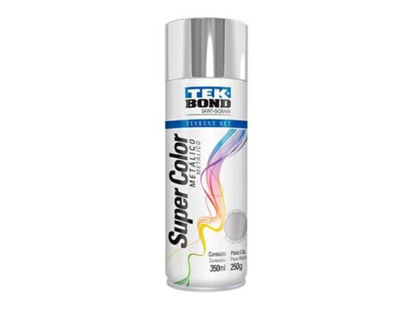 TEK BOND Pintura aerosol 350 / 250g -METALICO CROMADO