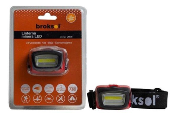 BROKSOL Linterna minero Led 150Lm AAA