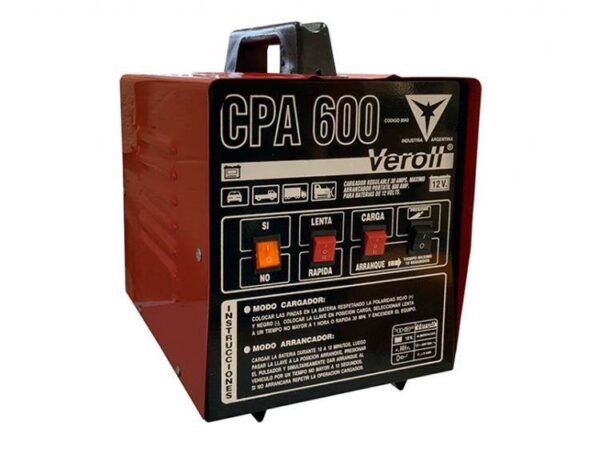 VEROLL cargador arrancador bateria  30/600Amp 12V reg. 15-30Amp Arr.c/pulsador