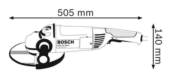 Bosch Amoladora 180mm (7”) 2.600W – 8500 rpm GWS 26-180