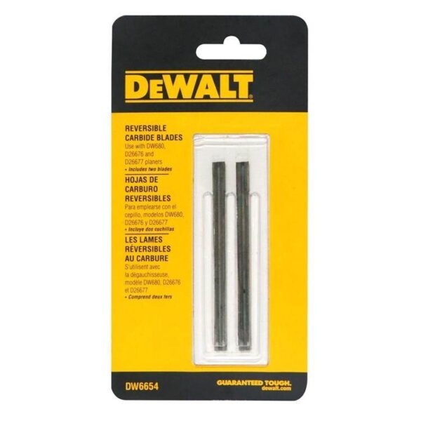 DEWALT -Juego 2 cuchillas p/cepillo DW6654-QU 82mm