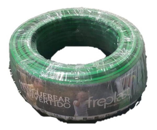 FREPLAST MANGUERA DE RIEGO BICOLOR NEGRO Y VERDE 3/4″ X 25 MTS