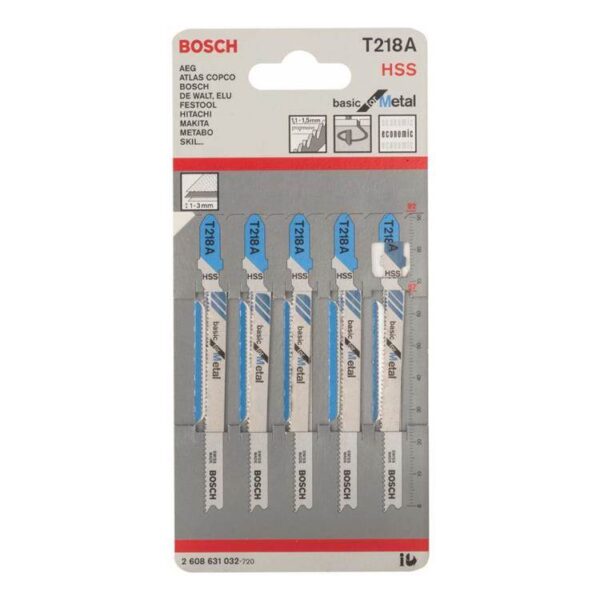 BOSCH Hoja de Calar – T218A – Metal – x 5u