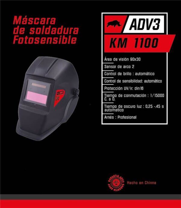 ADV Mascara/careta fotosensile automatica KM1100