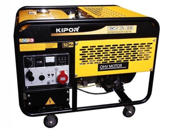 KIPOR generador naftero 10000w 220v 20hp a.elect diesel KGE12E