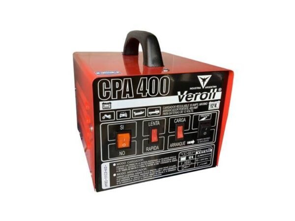 VEROLL cargador arrancador bateria  30/400Amp 12V reg. 15-30Amp Arr.c/pulsador